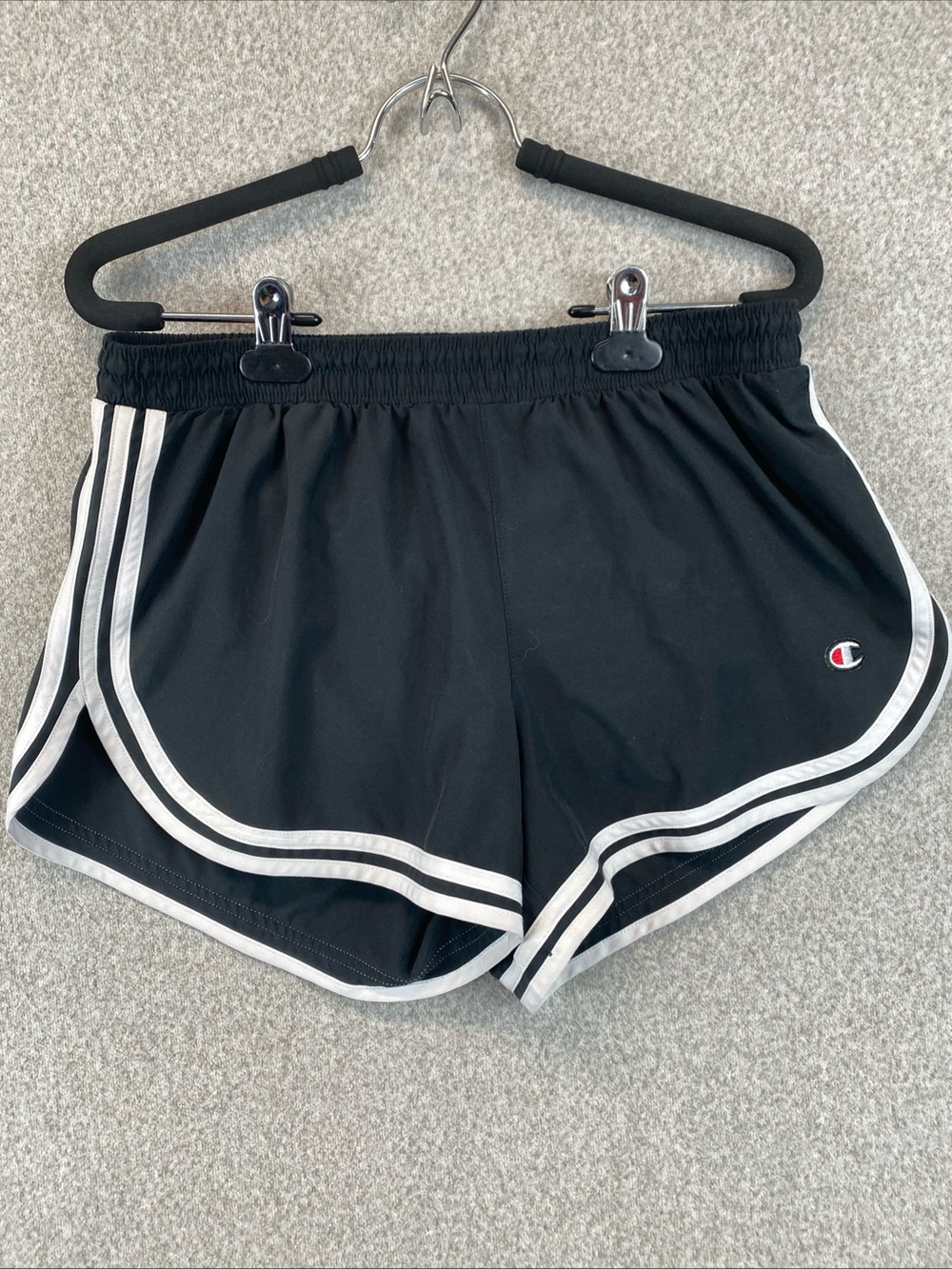 Champion Running Shorts Womens Size Med Lined Black Athletic Running Athleisure